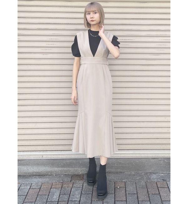 MURUA「サイドタックジャンパースカート」|ジャンパースカート|