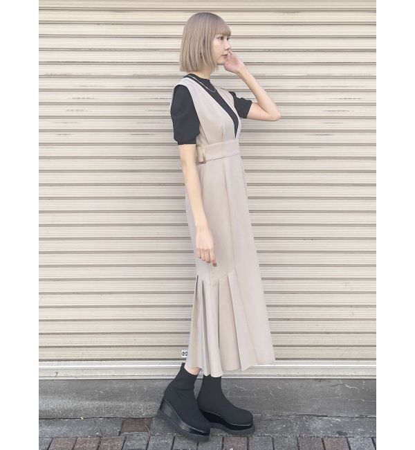 MURUA「サイドタックジャンパースカート」|ジャンパースカート|