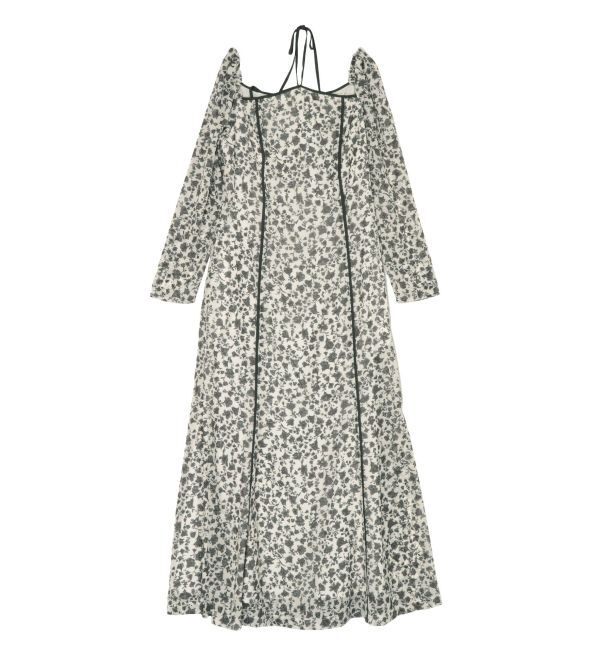 LAGUNAMOON「フェザーフラワーパターンワンピース」|ワンピース|アイボリー