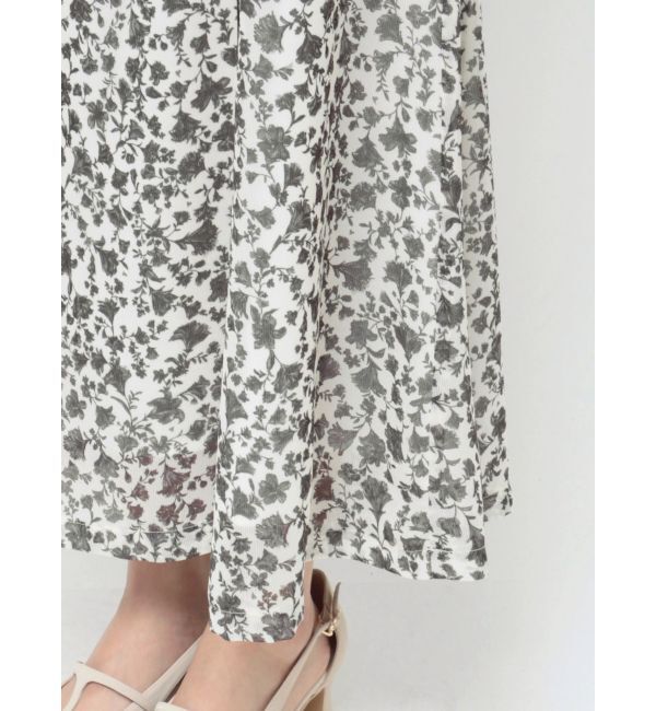 LAGUNAMOON「フェザーフラワーパターンワンピース」|ワンピース|