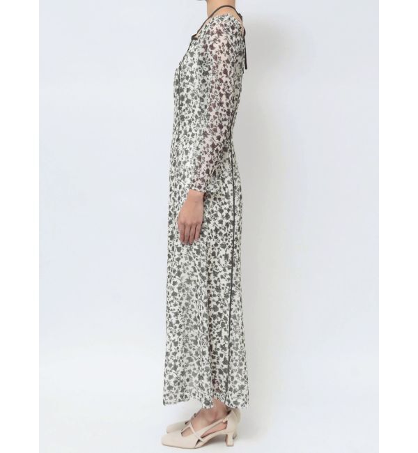 LAGUNAMOON「フェザーフラワーパターンワンピース」|ワンピース|