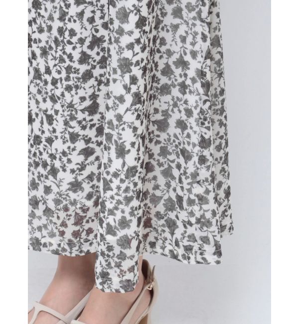 LAGUNAMOON「フェザーフラワーパターンワンピース」|ワンピース|