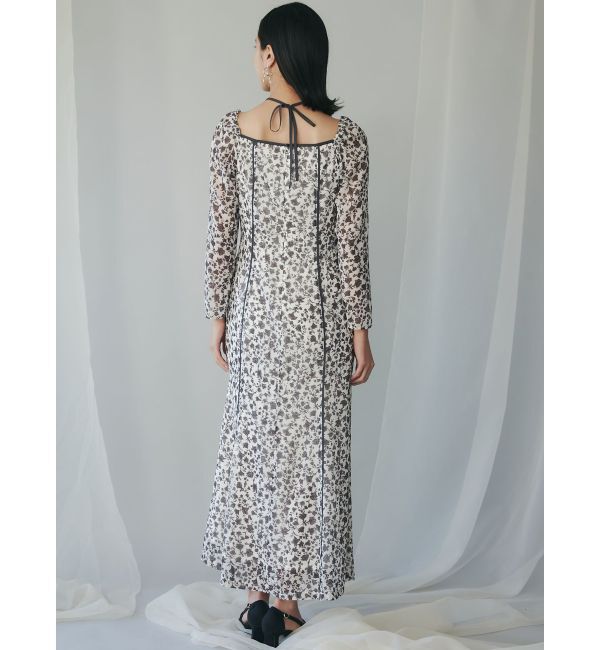 LAGUNAMOON「フェザーフラワーパターンワンピース」|ワンピース|