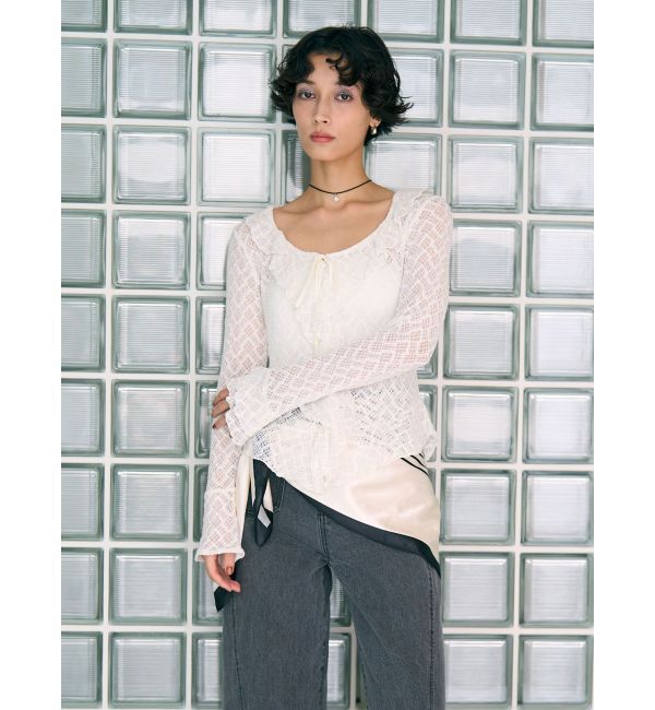 LAGUNAMOON「パッチポケットセミワイドデニムパンツ」|デニム|