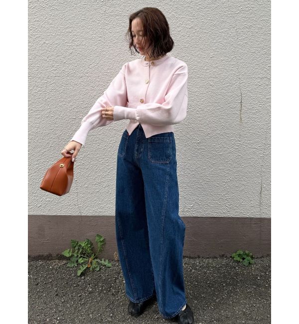 LAGUNAMOON「パッチポケットセミワイドデニムパンツ」|デニム|
