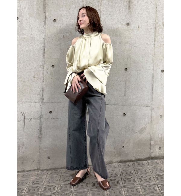 LAGUNAMOON「パッチポケットセミワイドデニムパンツ」|デニム|