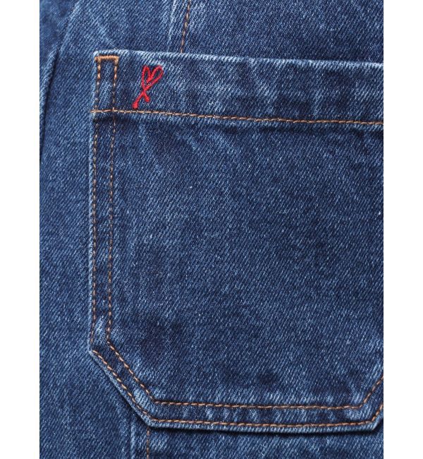 LAGUNAMOON「パッチポケットセミワイドデニムパンツ」|デニム|