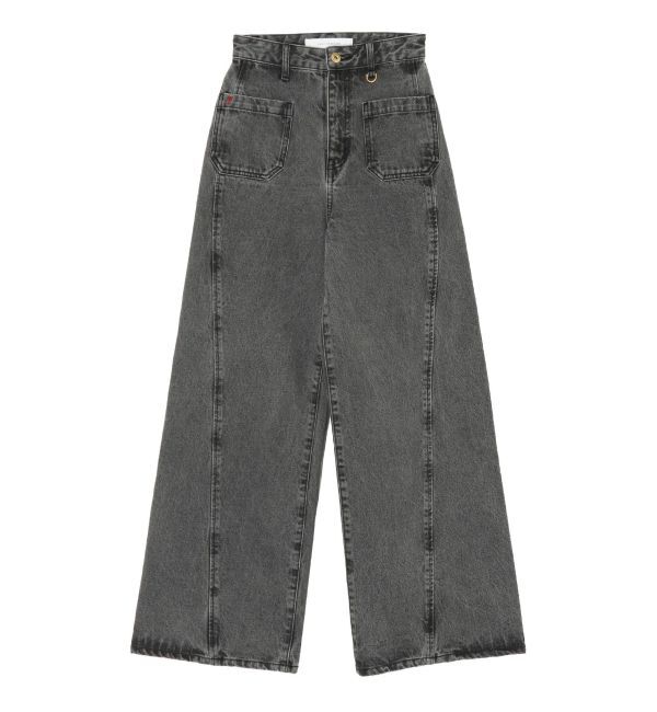 LAGUNAMOON「パッチポケットセミワイドデニムパンツ」|デニム|