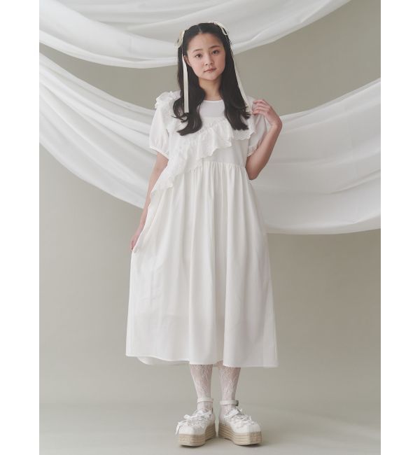 merry jenny「フリルコットンワンピース」|ワンピース|