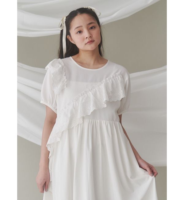 merry jenny「フリルコットンワンピース」|ワンピース|