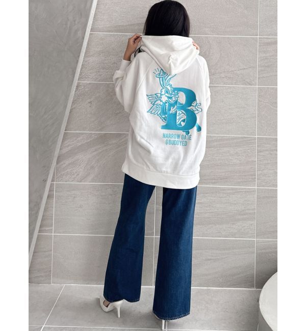 GYDA「ハイウエストKNEEダメージbijouワイドデニムパンツ」|デニム|