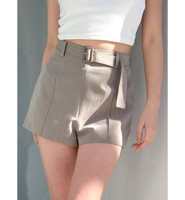 GYDA「ベルト付きハイウエストショートパンツ【SETUP着用可】」|その他|ベージュ