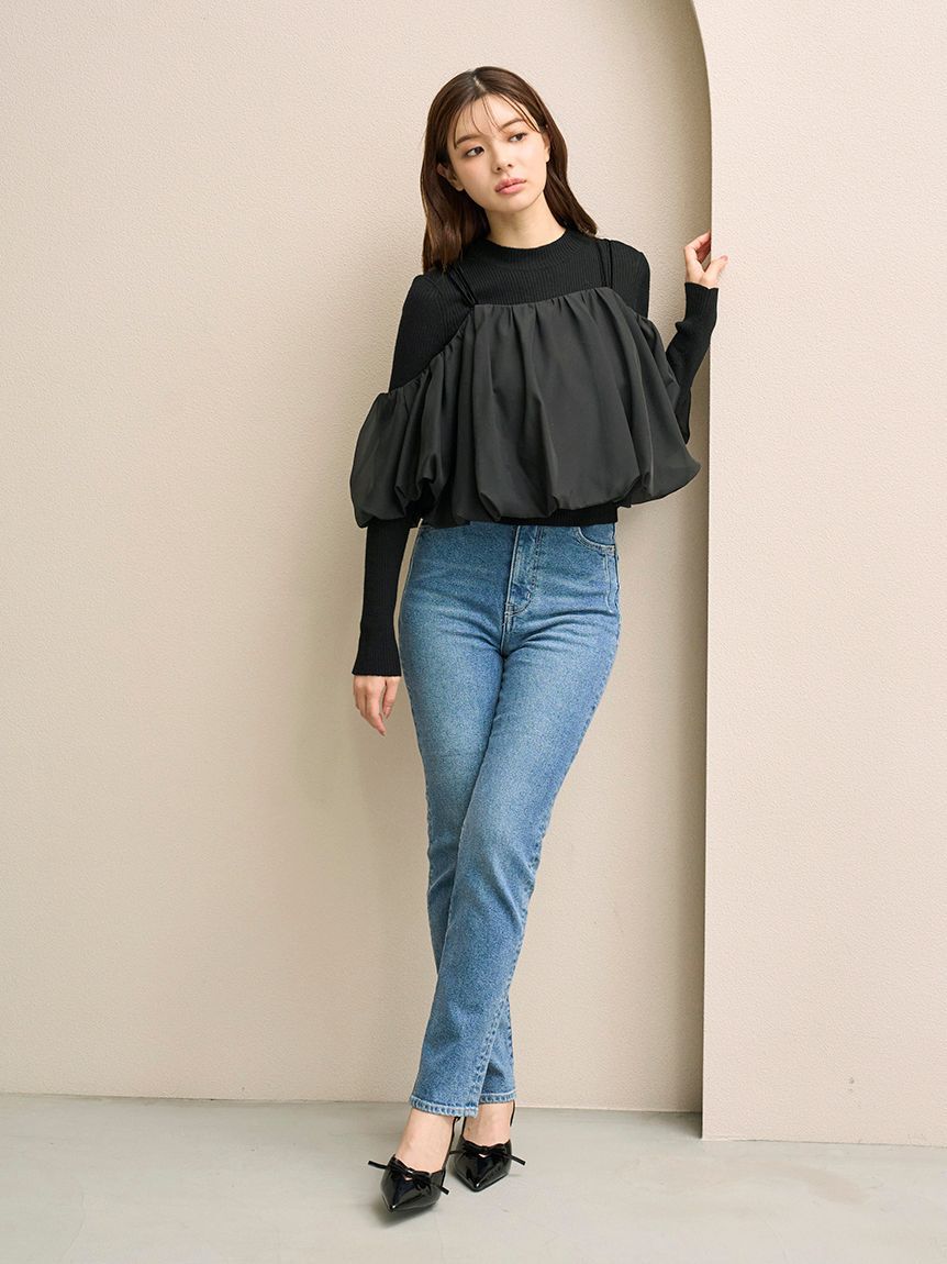 SNIDEL「【STYLEUPPANTS】ハイウエストストレート」|チノ|