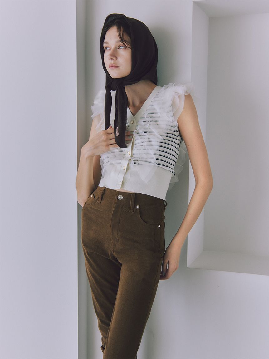 SNIDEL「【STYLEUPPANTS】ハイウエストストレート」|チノ|