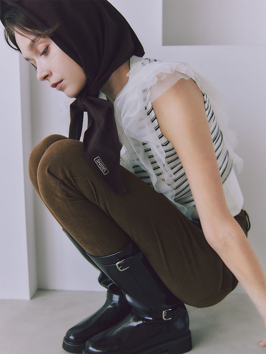 SNIDEL「【STYLEUPPANTS】ハイウエストストレート」|チノ|