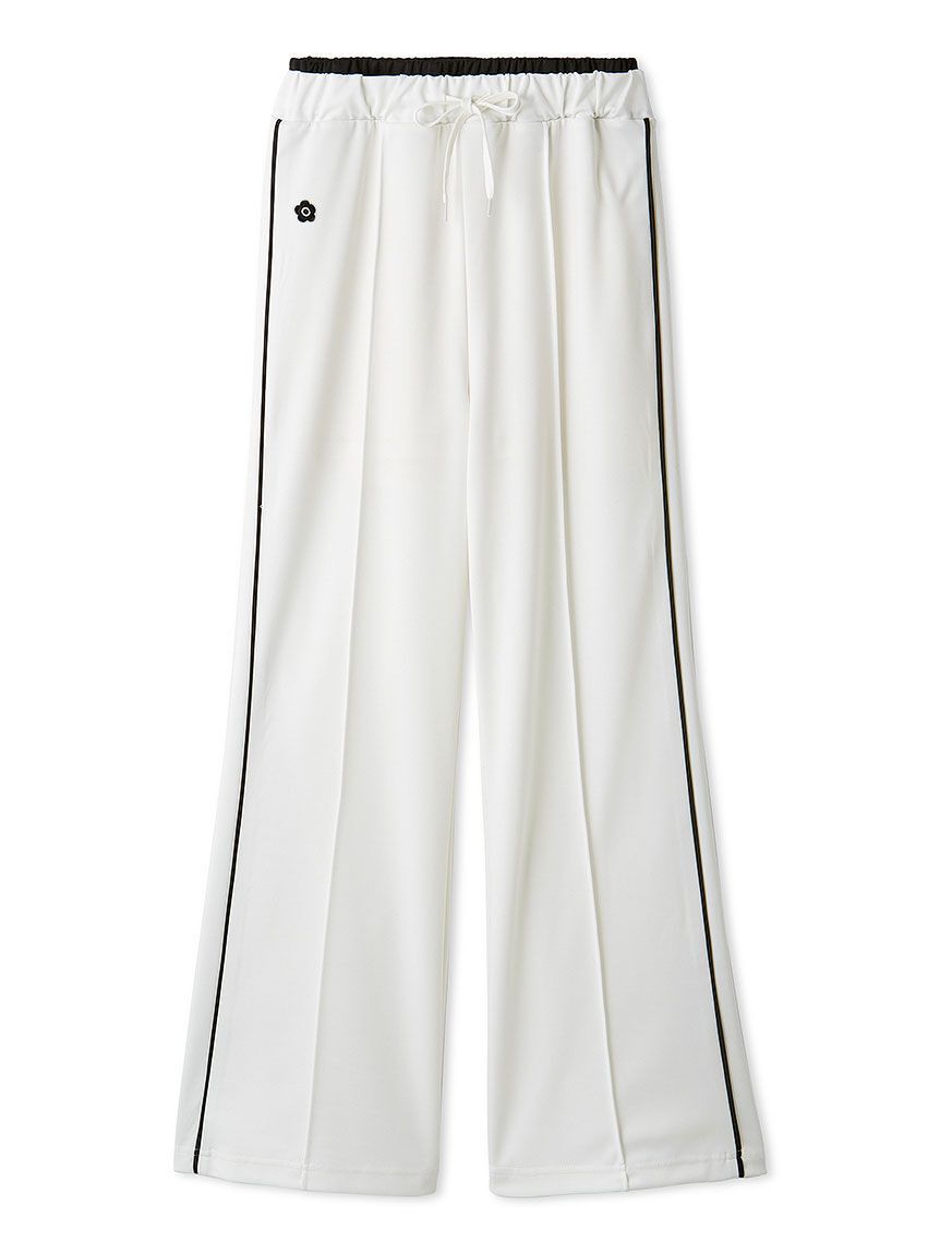 LILY BROWN「【LILY BROWN&times;MARY QUANT】デイジー刺繍セミフレアトラックパンツ」|チノ|