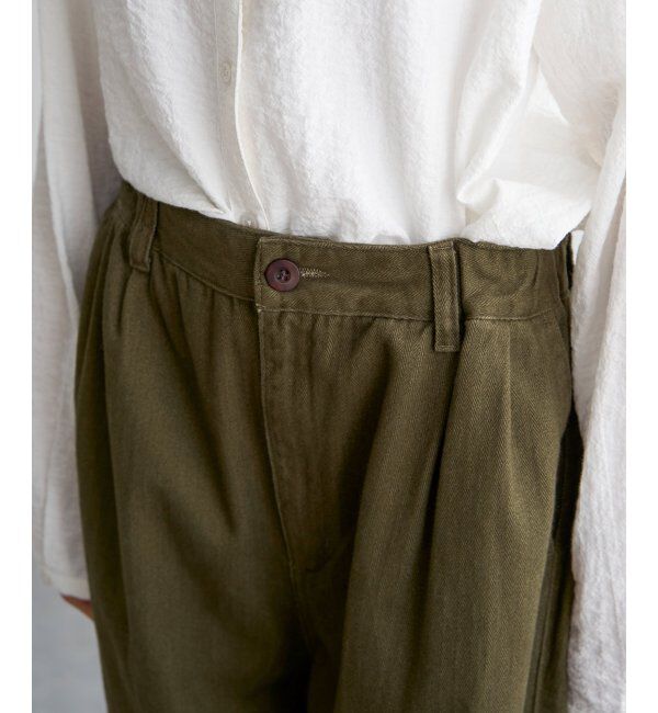 Lbc with Life「起毛ヘリンボンコージータックパンツ」|その他|