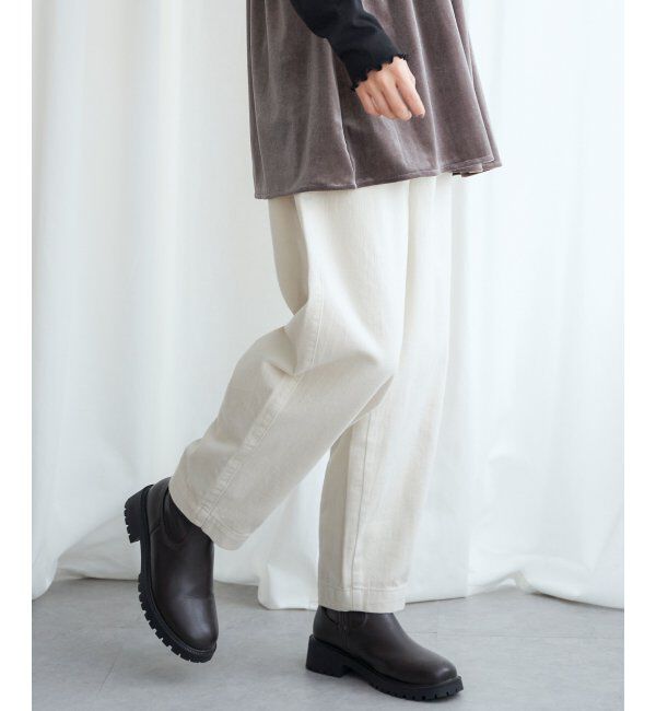Lbc with Life「起毛ヘリンボンコージータックパンツ」|その他|