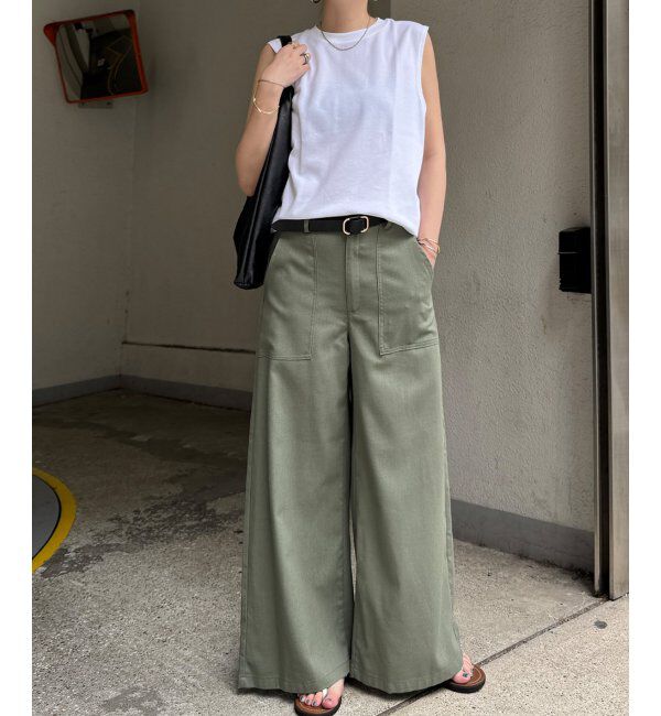 Lbc with Life「リネン混ベイカーワイドパンツ」|その他|