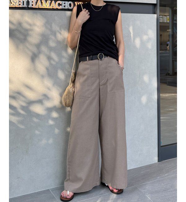 Lbc with Life「リネン混ベイカーワイドパンツ」|その他|