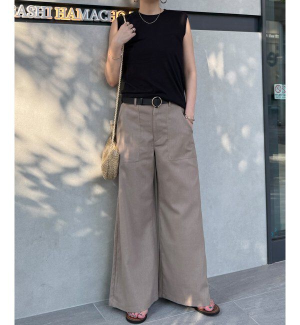 Lbc with Life「リネン混ベイカーワイドパンツ」|その他|