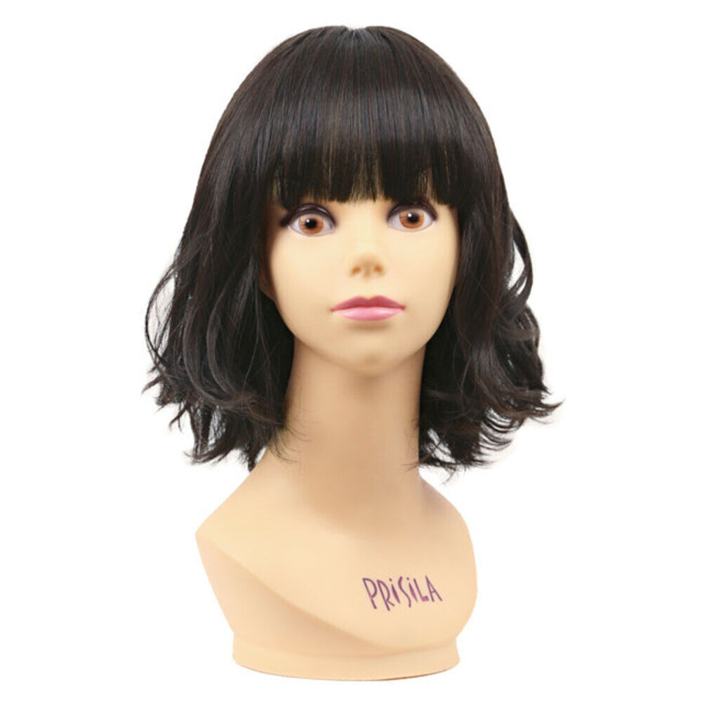 BACKYARD FAMILY「PRISILA プリシラ ショート フルウィッグ フルウイッグ 通販 パーマ カール ボブ」|その他|ブラック1