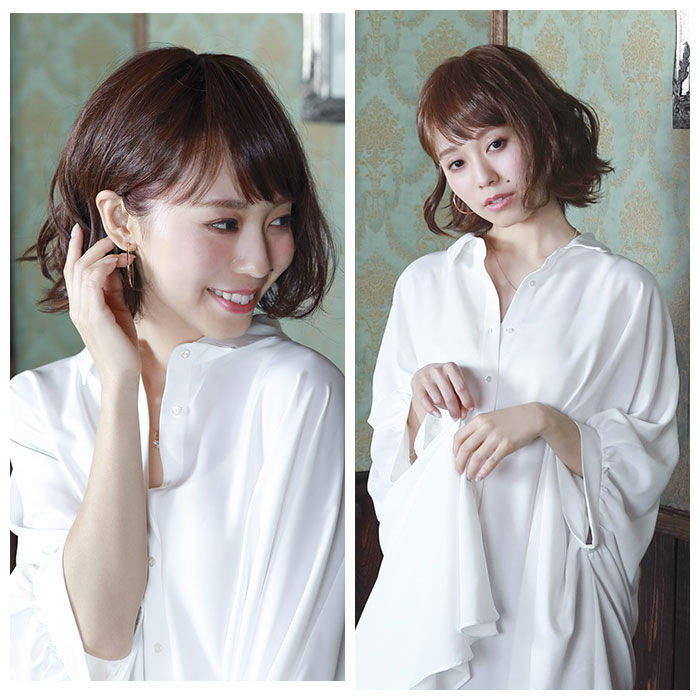 BACKYARD FAMILY「PRISILA プリシラ ショート フルウィッグ フルウイッグ 通販 パーマ カール ボブ」|その他|