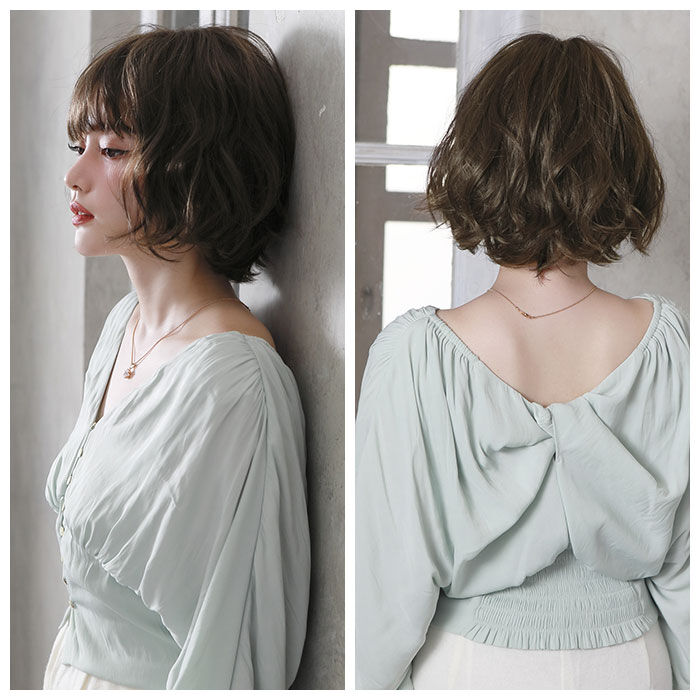 BACKYARD FAMILY「PRISILA プリシラ ショート フルウィッグ フルウイッグ 通販 パーマ カール ボブ」|その他|