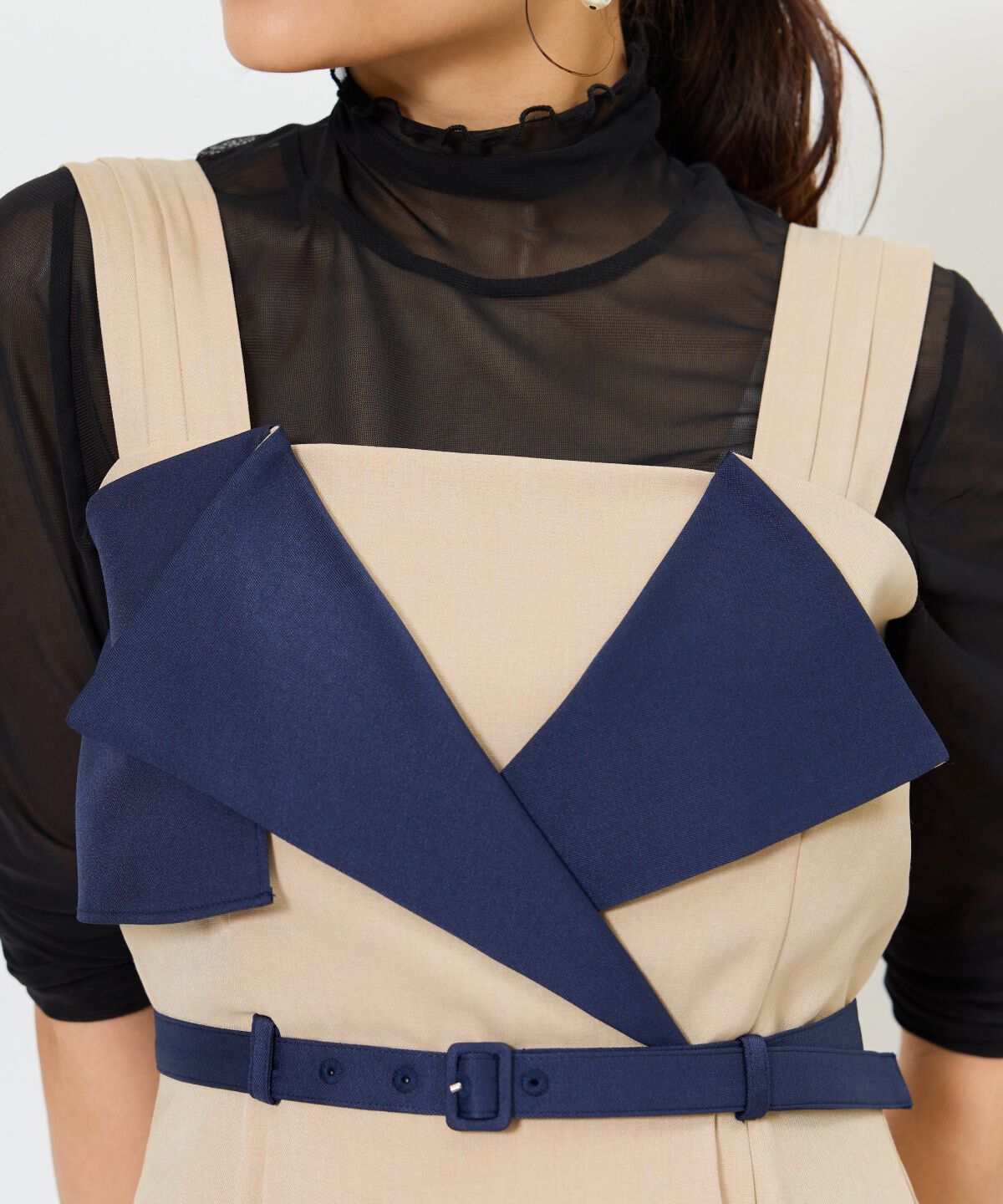 アンドクチュール「バイカラーデザインジャンスカ」|ジャンパースカート|