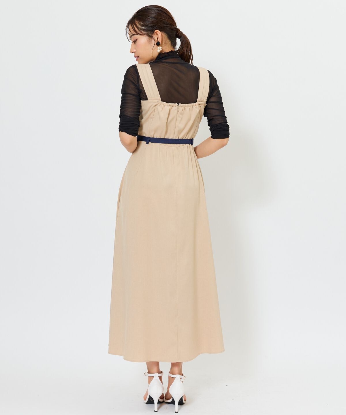 アンドクチュール「バイカラーデザインジャンスカ」|ジャンパースカート|