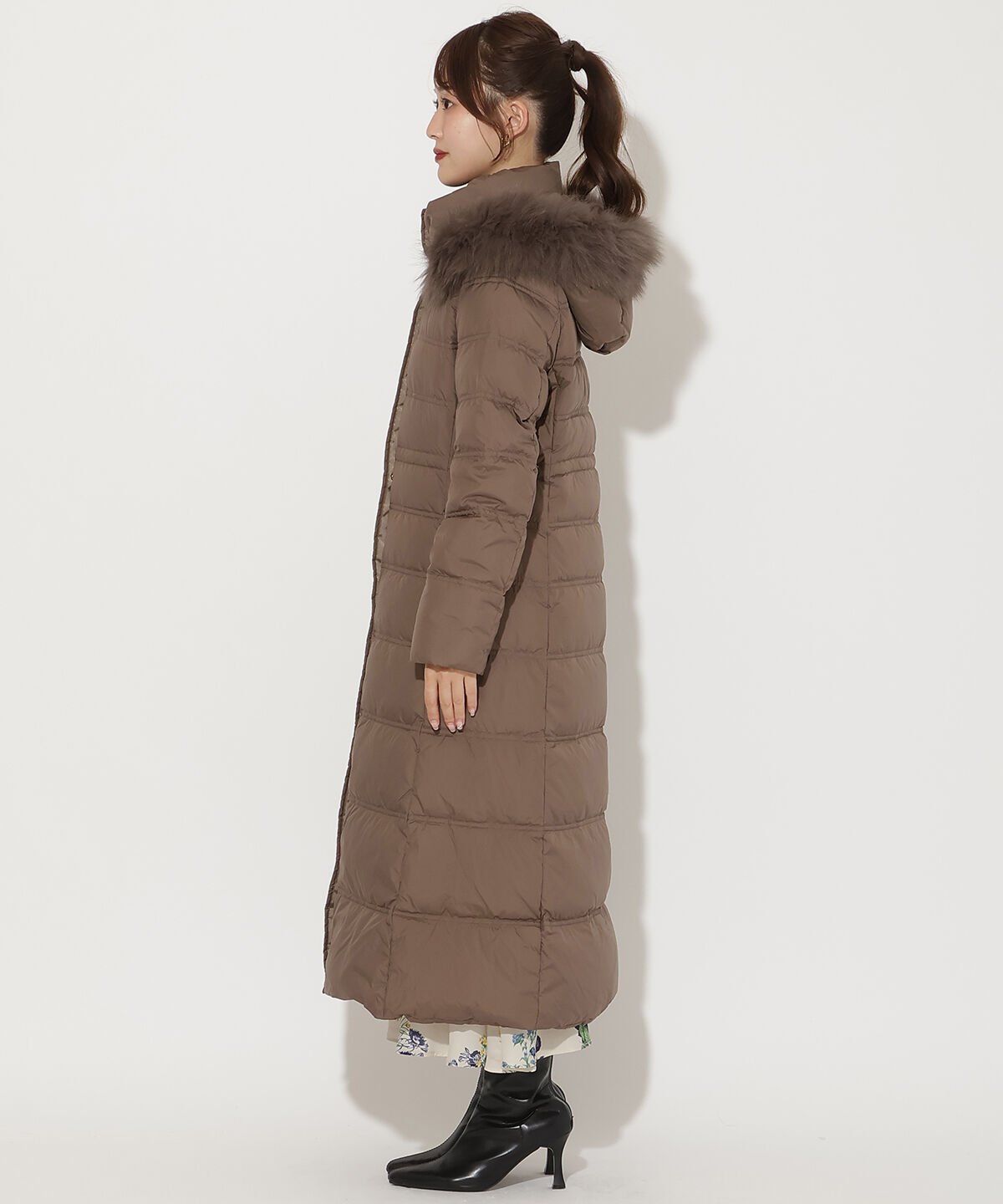 アンドクチュール「FOXファー付きスーパーロングダウン」|ダウン|