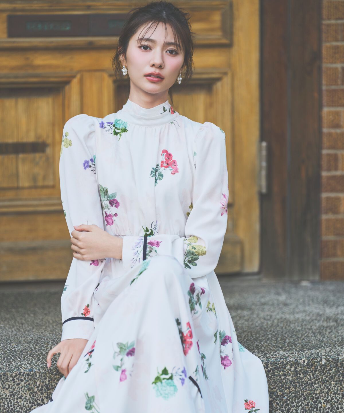 アンドクチュール「クラシックフラワーワンピース」|ワンピース|