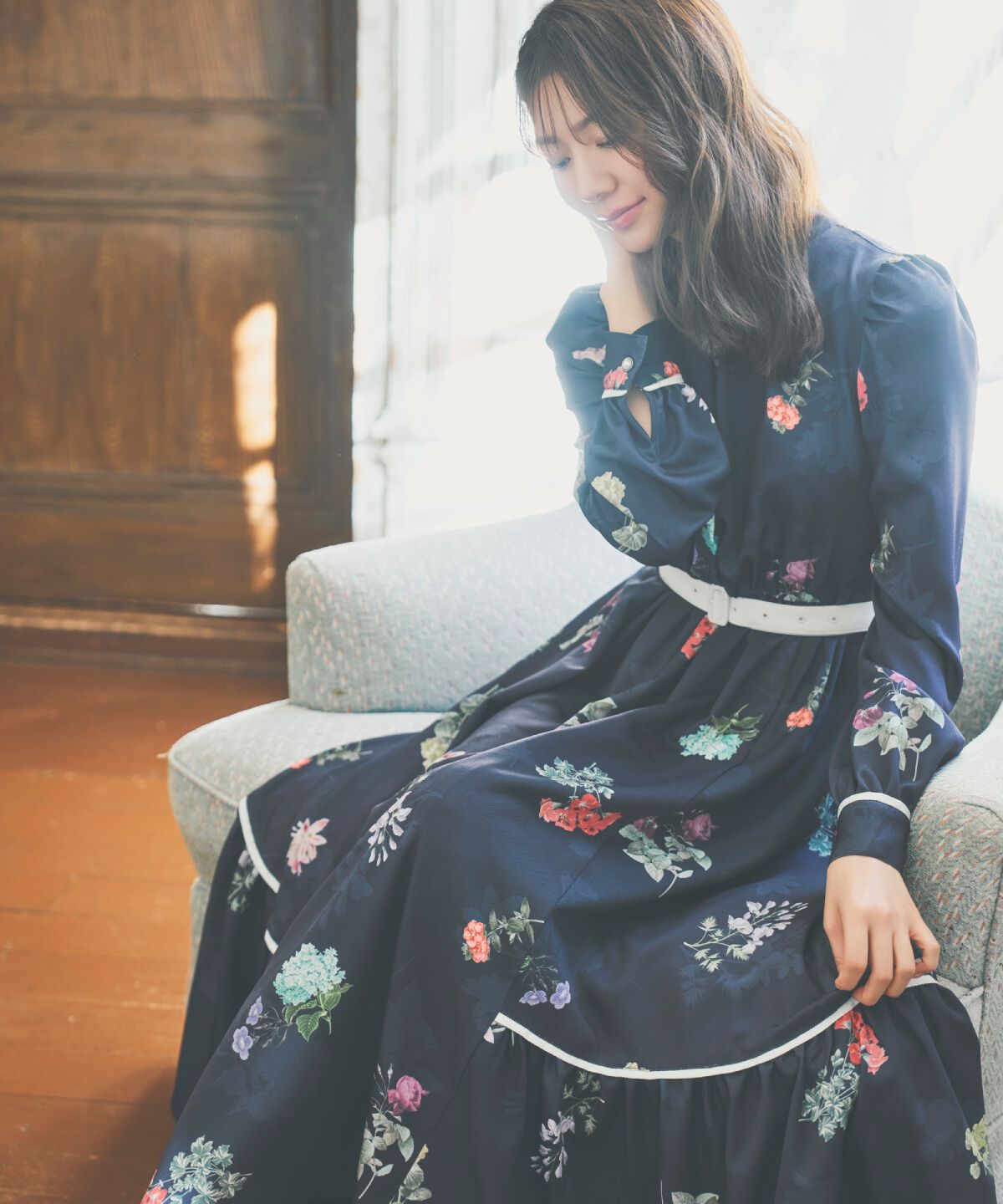 アンドクチュール「クラシックフラワーワンピース」|ワンピース|