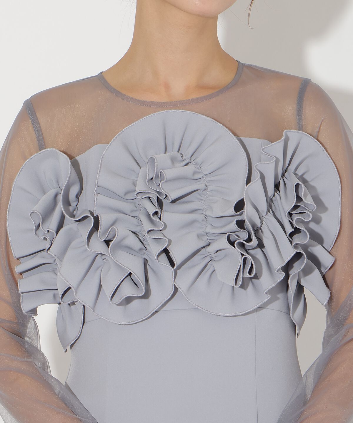 アンドクチュール「ボリュームフリルドレス」|ドレス|