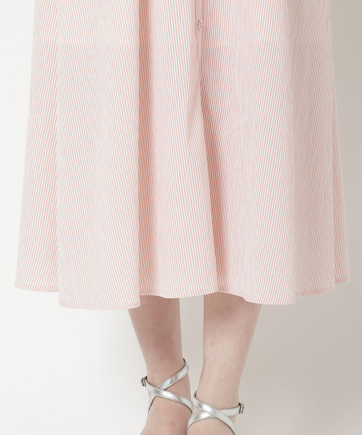 REDYAZEL「肩あきストライプシャツワンピース」|ワンピース|