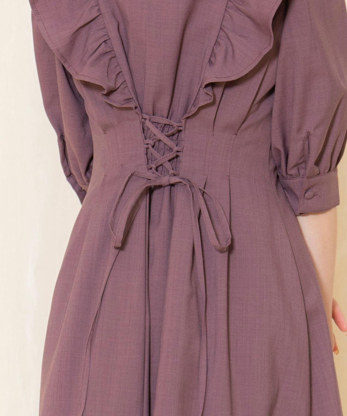 WILLSELECTION「タックウエストフリルシャツワンピース」|ワンピース|