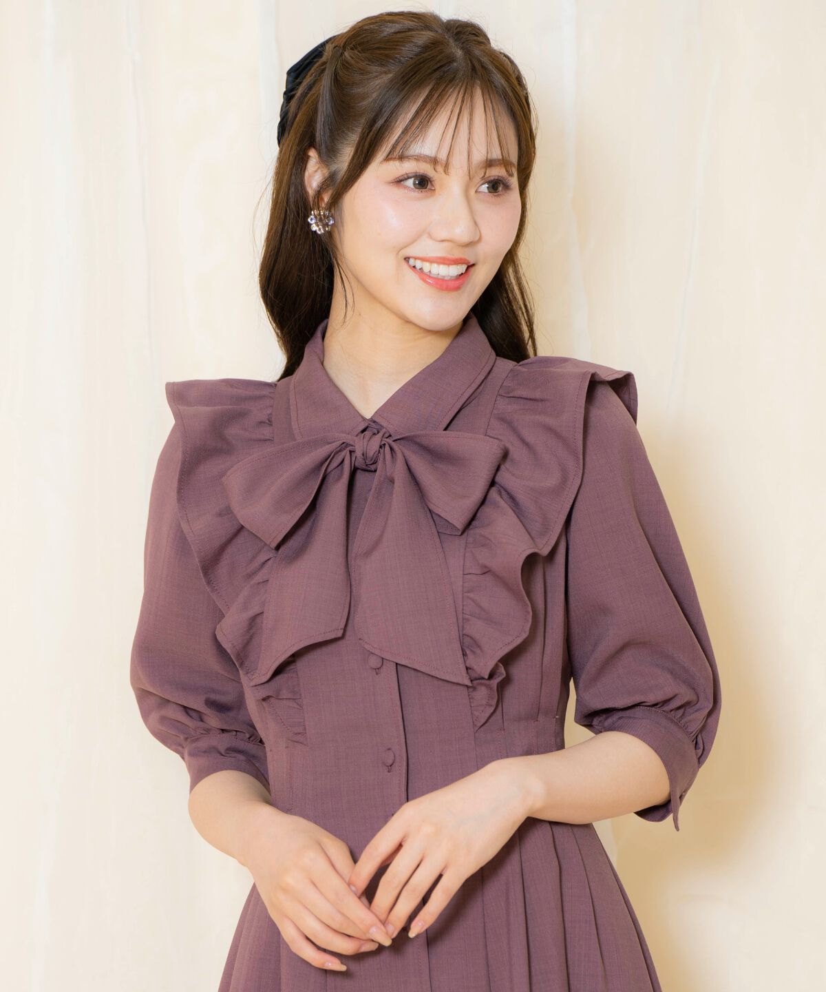 WILLSELECTION「タックウエストフリルシャツワンピース」|ワンピース|