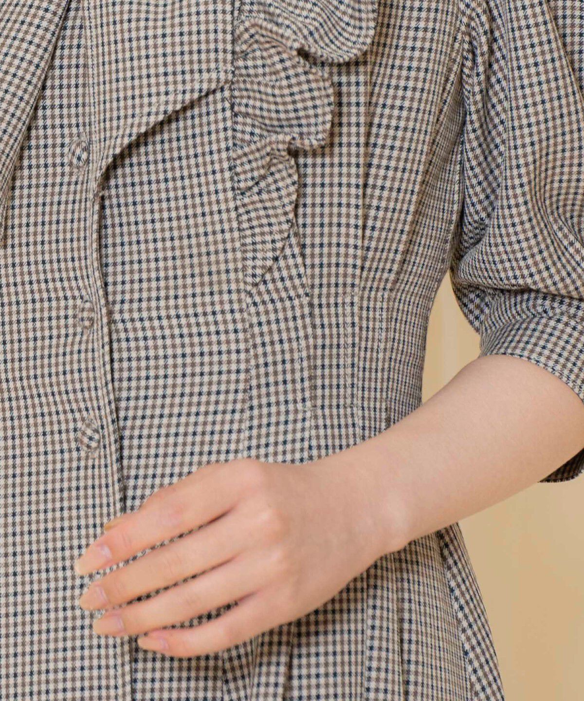 WILLSELECTION「タックウエストフリルシャツワンピース」|ワンピース|