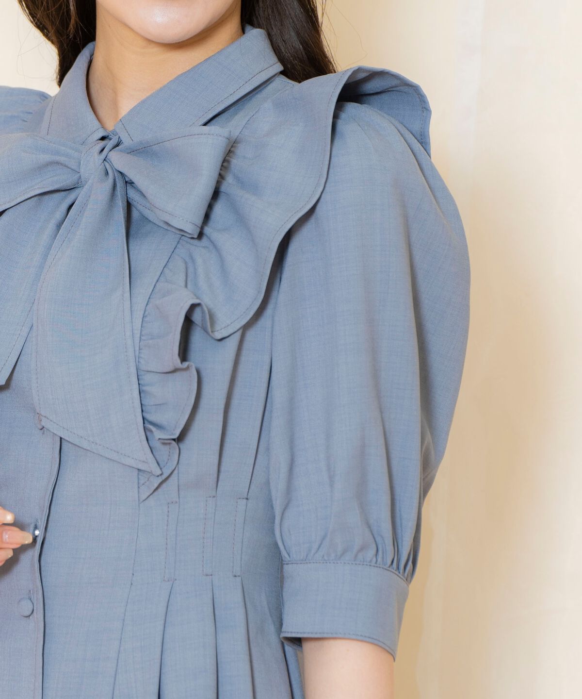 WILLSELECTION「タックウエストフリルシャツワンピース」|ワンピース|