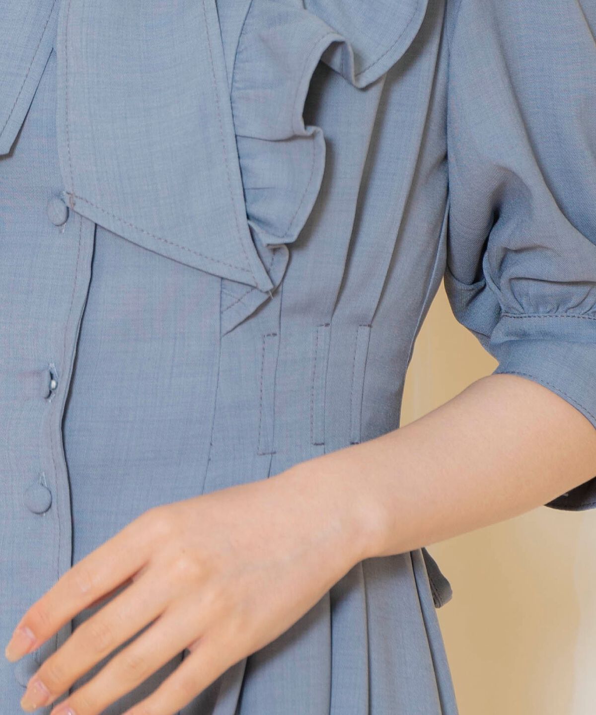 WILLSELECTION「タックウエストフリルシャツワンピース」|ワンピース|