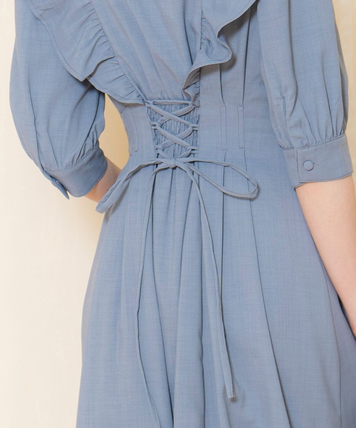 WILLSELECTION「タックウエストフリルシャツワンピース」|ワンピース|