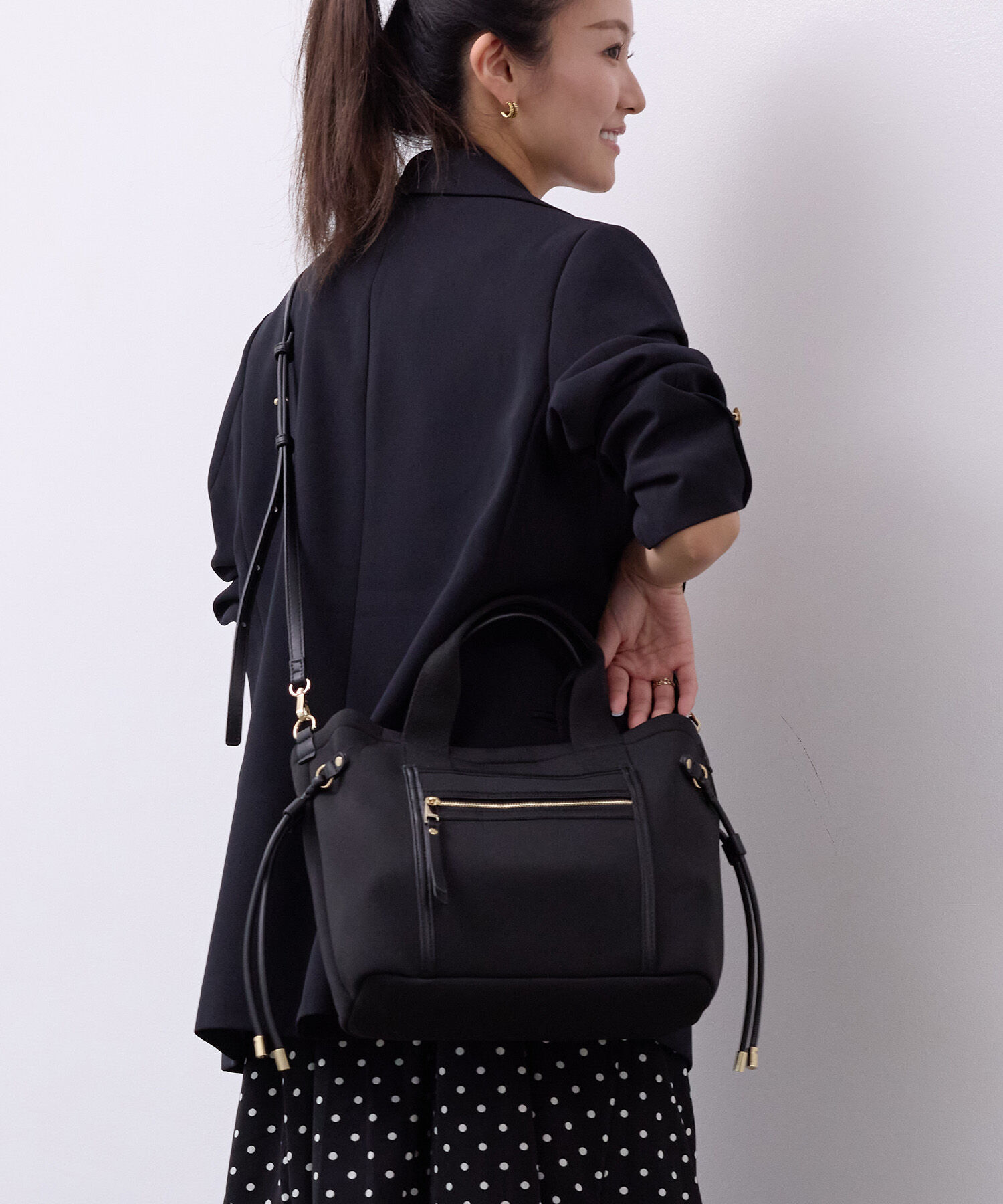 TOPKAPI TREASURE「【新色追加】【TREASURE TOPKAPI】ネオプレン フロントポケット 2way ショルダー付き ミニトートバッグ」|トートバッグ|