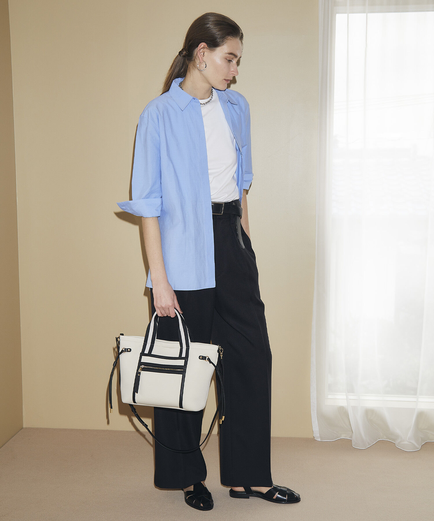 TOPKAPI TREASURE「【新色追加】【TREASURE TOPKAPI】ネオプレン フロントポケット 2way ショルダー付き ミニトートバッグ」|トートバッグ|