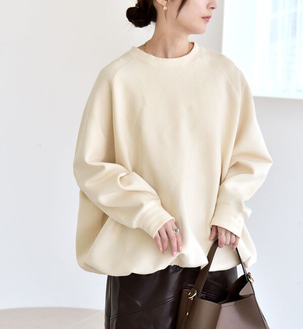 quaranciel「《一部追加予約》quaranciel:〈洗濯機可能〉ポンチ ドロスト ルーズ プルオーバー」|スウェット・ジャージ|