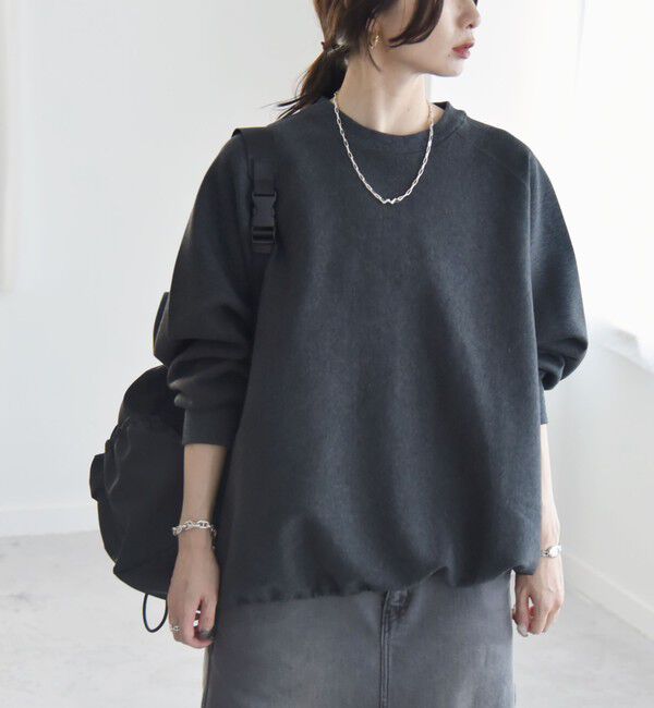 quaranciel「《一部追加予約》quaranciel:〈洗濯機可能〉ポンチ ドロスト ルーズ プルオーバー」|スウェット・ジャージ|