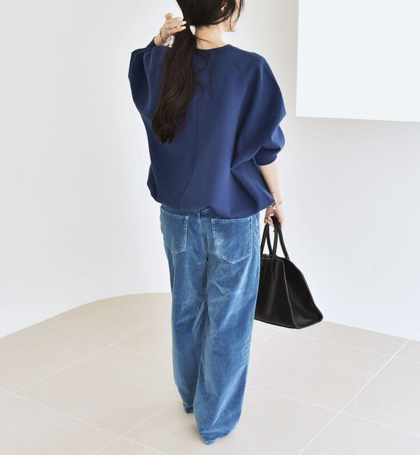 quaranciel「《一部追加予約》quaranciel:〈洗濯機可能〉ポンチ ドロスト ルーズ プルオーバー」|スウェット・ジャージ|