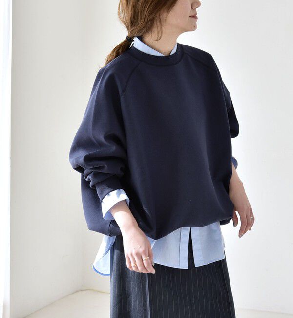 quaranciel「《一部追加予約》quaranciel:〈洗濯機可能〉ポンチ ドロスト ルーズ プルオーバー」|スウェット・ジャージ|