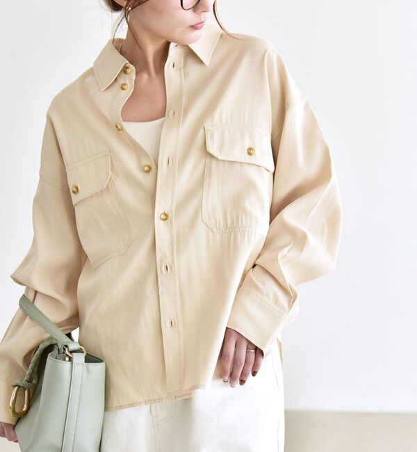 quaranciel「quaranciel:〈洗濯機可能〉フィブリル ビッグ ポケット レギュラー シャツ」|シャツ・ブラウス|