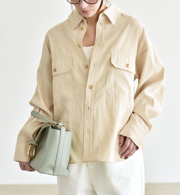 quaranciel「quaranciel:〈洗濯機可能〉フィブリル ビッグ ポケット レギュラー シャツ」|シャツ・ブラウス|