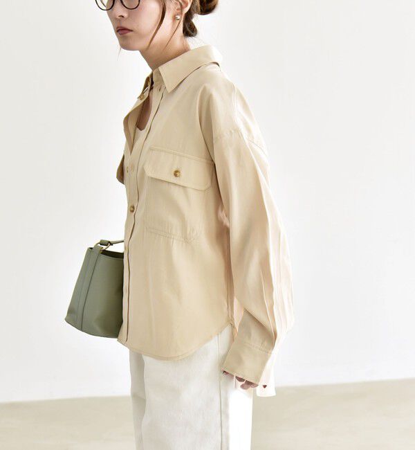 quaranciel「quaranciel:〈洗濯機可能〉フィブリル ビッグ ポケット レギュラー シャツ」|シャツ・ブラウス|